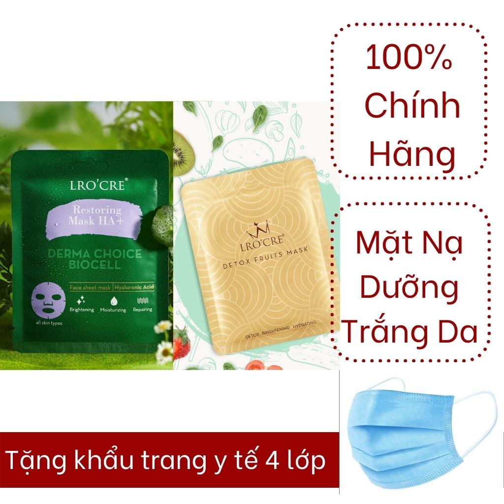 Mặt nạ dưỡng trắng da Lro'Cre Ngăn Ngừa Lão Hóa Cấp Độ Ẩm Detox Mask Và Bio Mask HA+