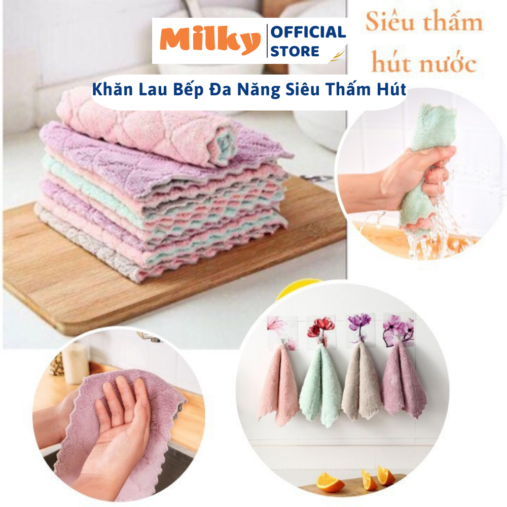 Khăn lau bếp đa năng, khăn lau bát đĩa, cốc chén siêu thấm hút