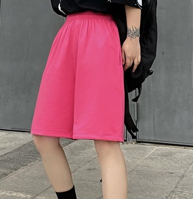 Quần short thun nam nữ Kimix, Quần short đùi nam nữ Unisex màu hồng ST0004
