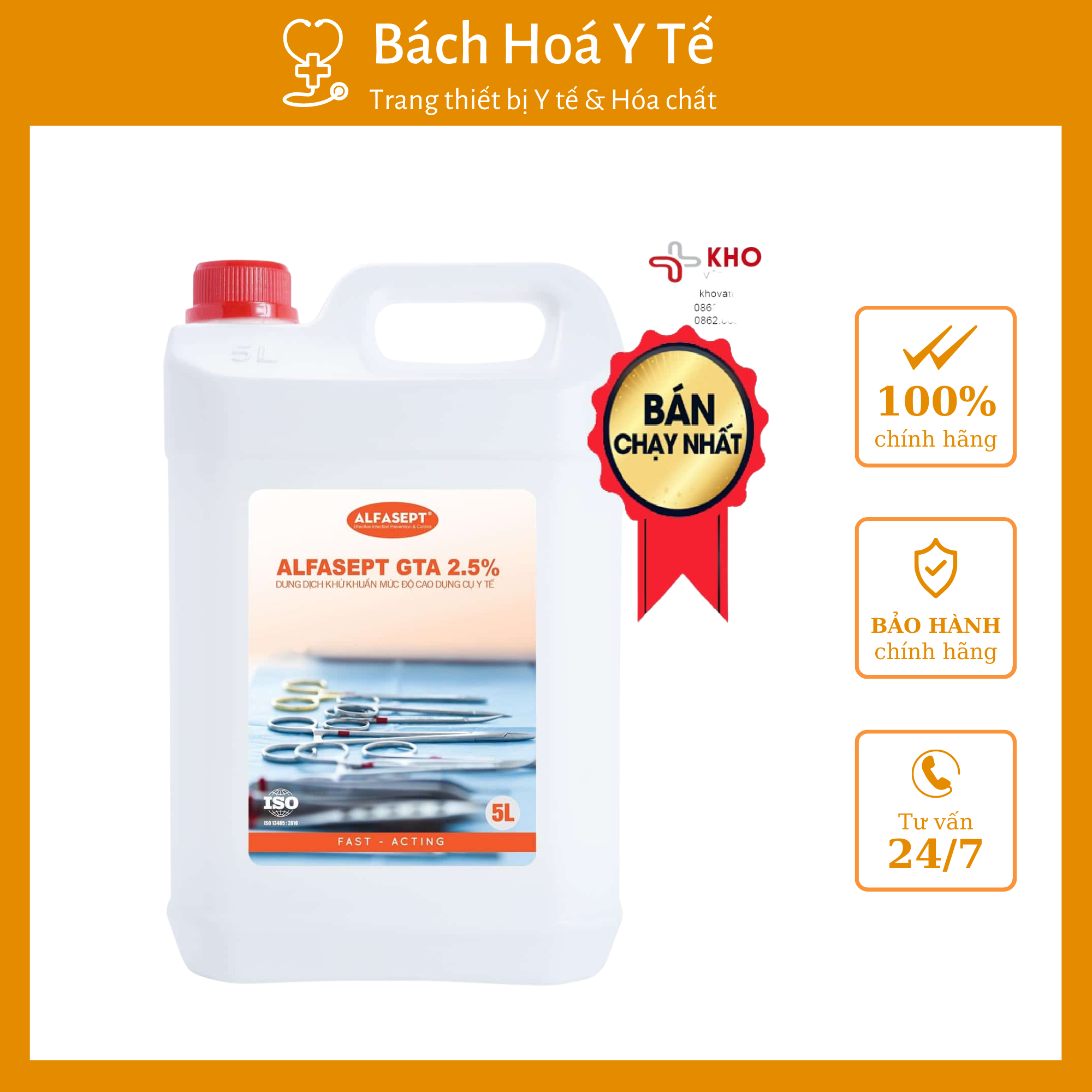 Dung Dịch Sát Khuẩn Dụng Cụ Alfasept GTA Plus GTA 2,5%