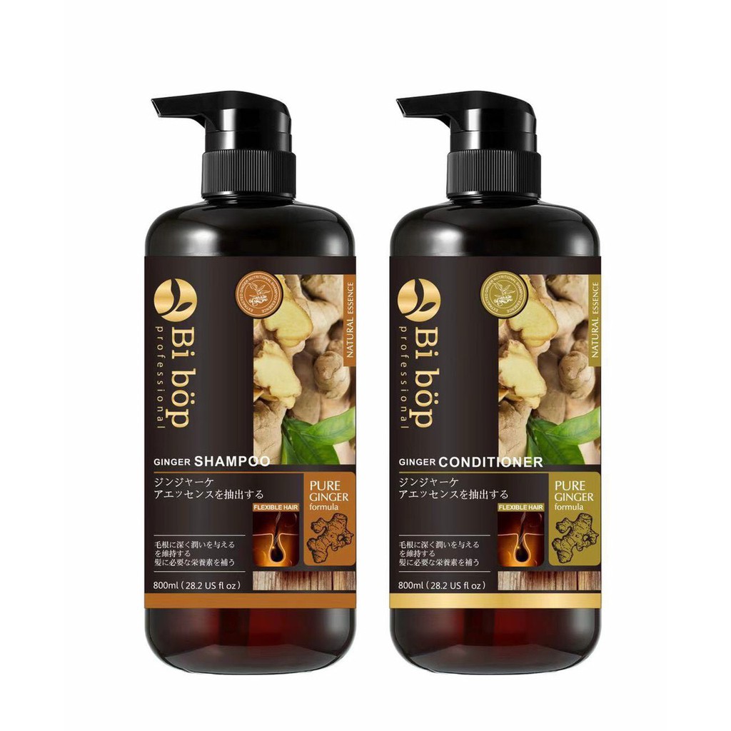 Gội xả gừng collagen - dầu gội và dầu xả tinh chất gừng chính hãng bi bóp collagen nhật bản 800ml*2