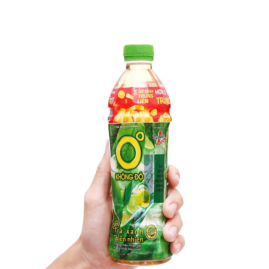 1 Vỉ Nước Uống Giải khát Trà Xanh Không Độ Chai 6c x 455ml- B078