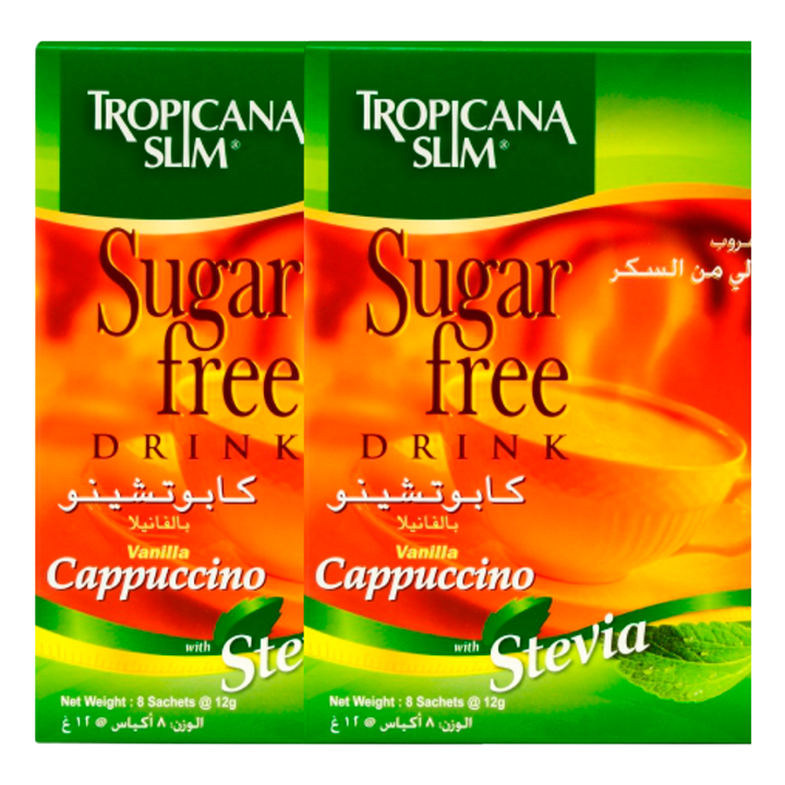 Combo 2 Hộp Cà phê Ăn Kiêng Không Đường Chiết Xuất Từ Lá Cỏ Ngọt Tropicana Slim Capuccino