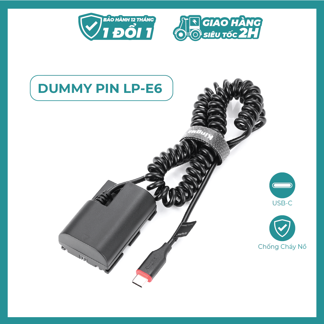 Pin ảo/ giả pin/ pin dummy kingma cho canon lp-e6