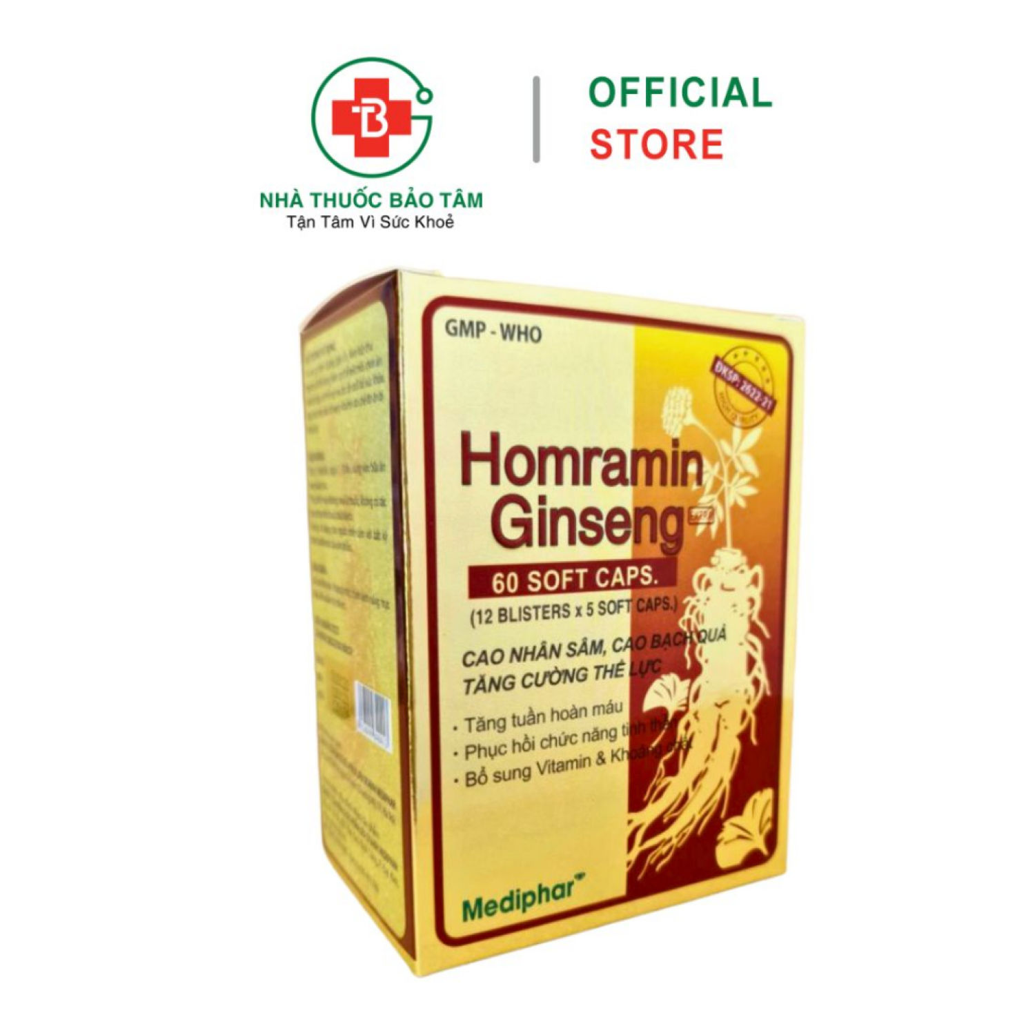 Homramin Ginseng nhân sâm giúp tăng cường bồi bổ sức khỏe
