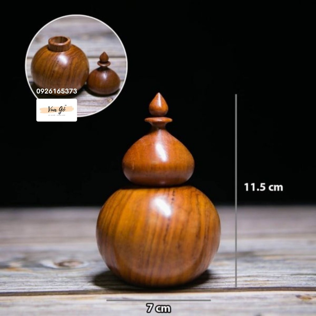 Hộp tăm gỗ - hồ lô - lọ đựng vượng khí, may mắn bình an