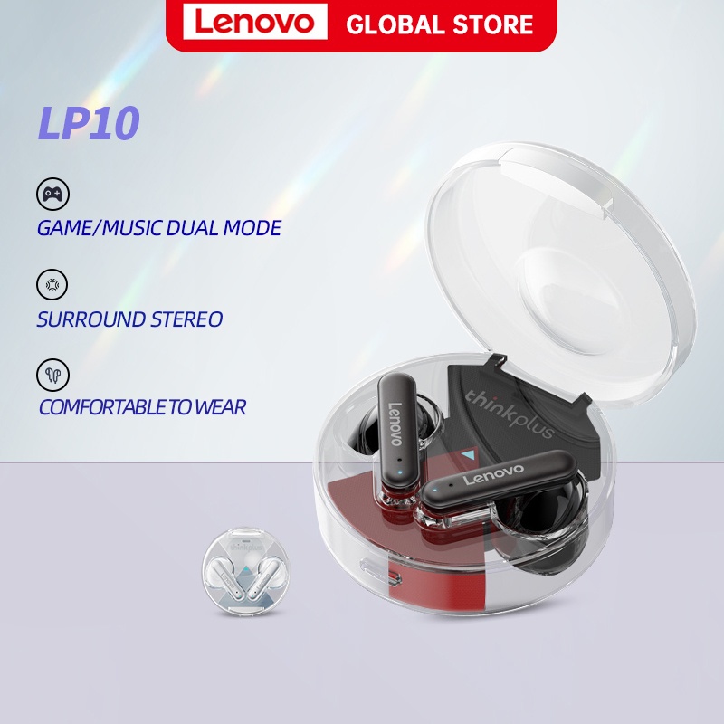 Lenovo LP10 TWS Bluetooth Earphones 5.2 Wireless Smart Noise Reduction Wireless Earbuds 9D Stereo Sound In-ear Sport Earphones For All Phones Tablet Computer