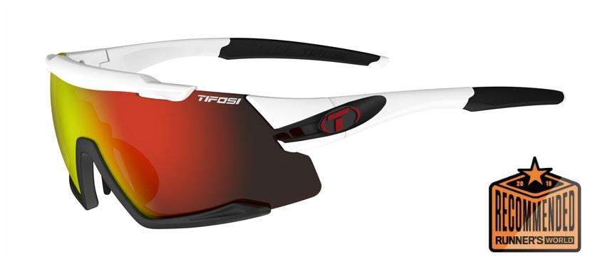 Kính mát thể thao unisex tifosi aethon - gọng white/ black, bộ 3 tròng clarion red / ac red / clear