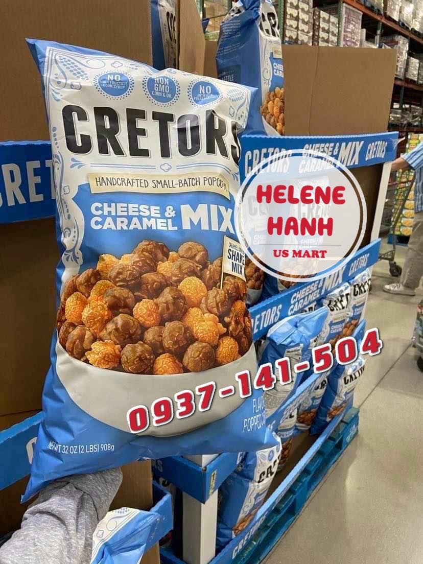 Bắp rang cretors mix cheese & caramel 908g exp:07/2022
