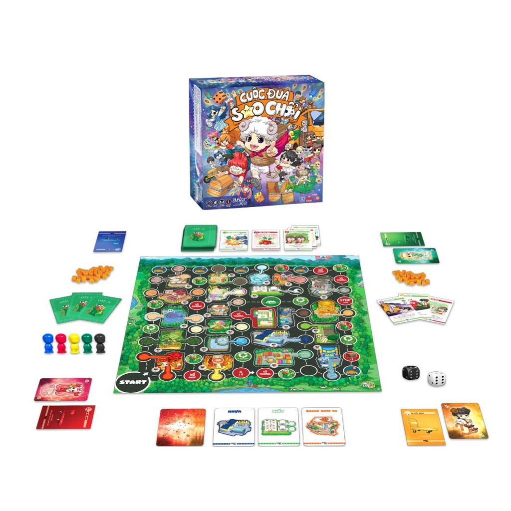✹❆ Bộ trò chơi Cuộc Đua Sao Chổi (CHÍNH HÃNG) Dòng Board Game Lớp Học Mật Ngữ 12 Cung Hoàng Đạo Đồ Chơi Trẻ Em MecoMart