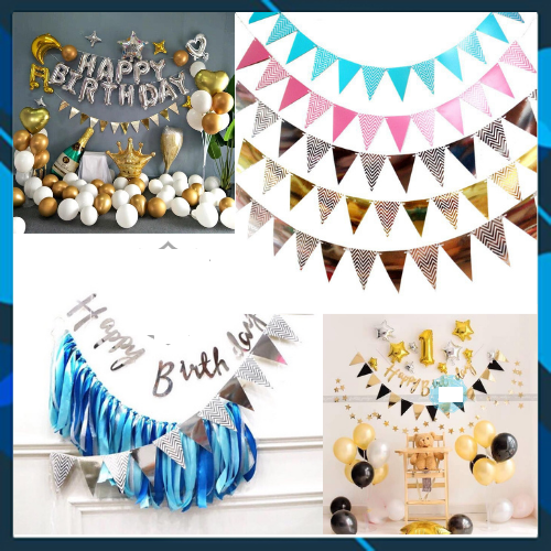 (GIÁ SỈ) Dây cờ tam giác trang trí sinh nhật