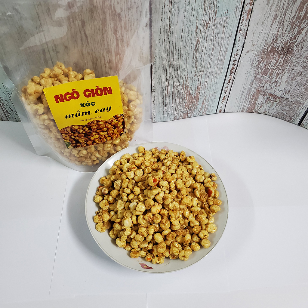 NGÔ GIÒN SÓC MẮM CAY GÓI 500G