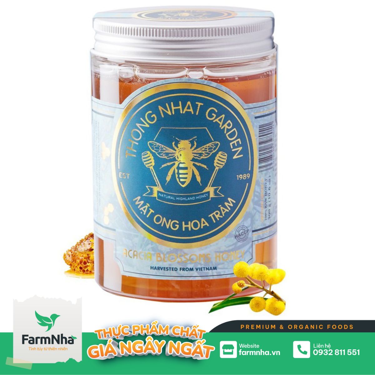 Mật ong Hoa Tràm Thống Nhất Garden Acacia Blossoms Honey 300gr
