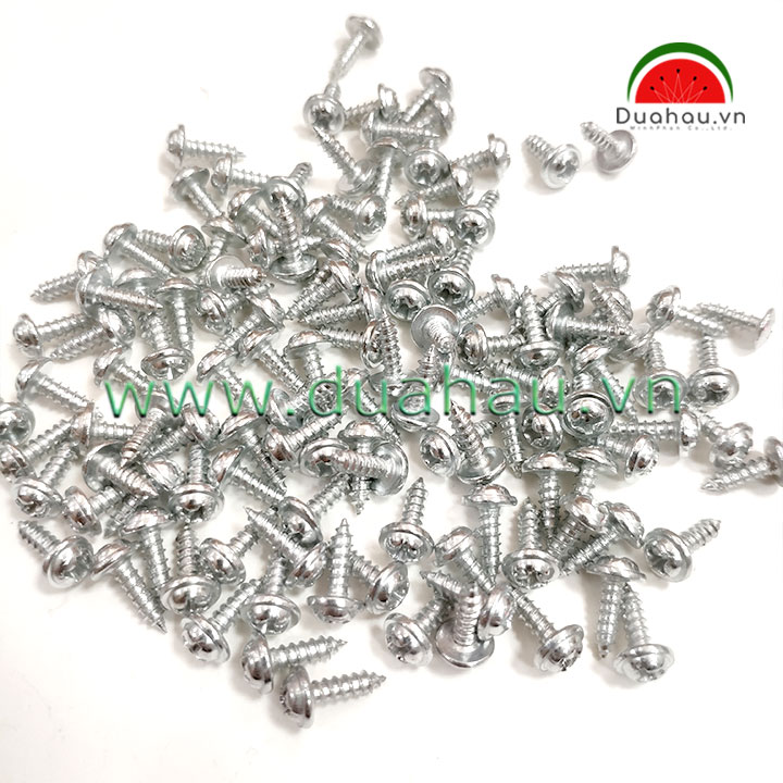 Vít dù 3x10 mm đầu + loại 1 nhập khẩu - màu bạc
