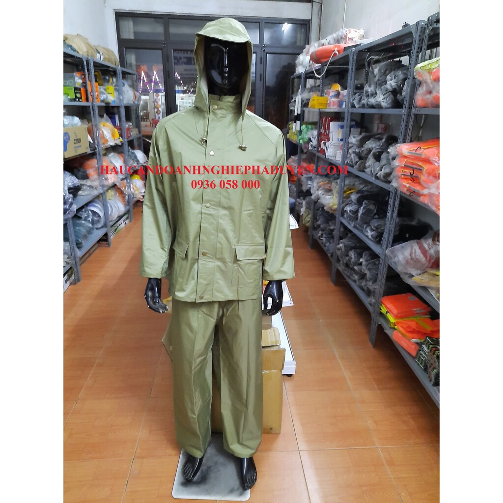 Bộ quần áo mưa màu cỏ úa, hàng chuẩn x26 đẹp