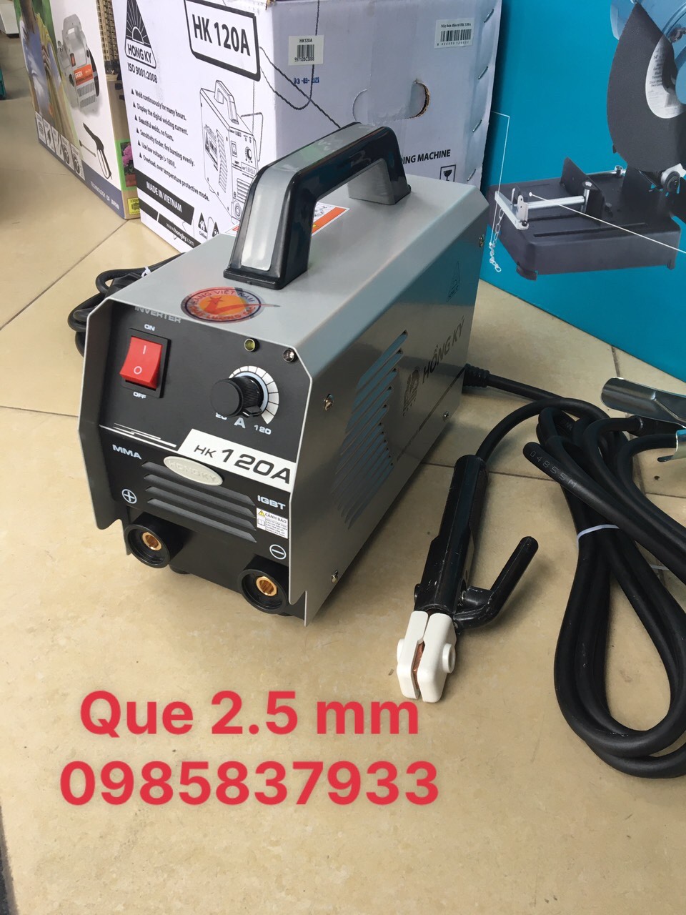 Máy hàn que 2.6 mm mini hk 120a hồng ký