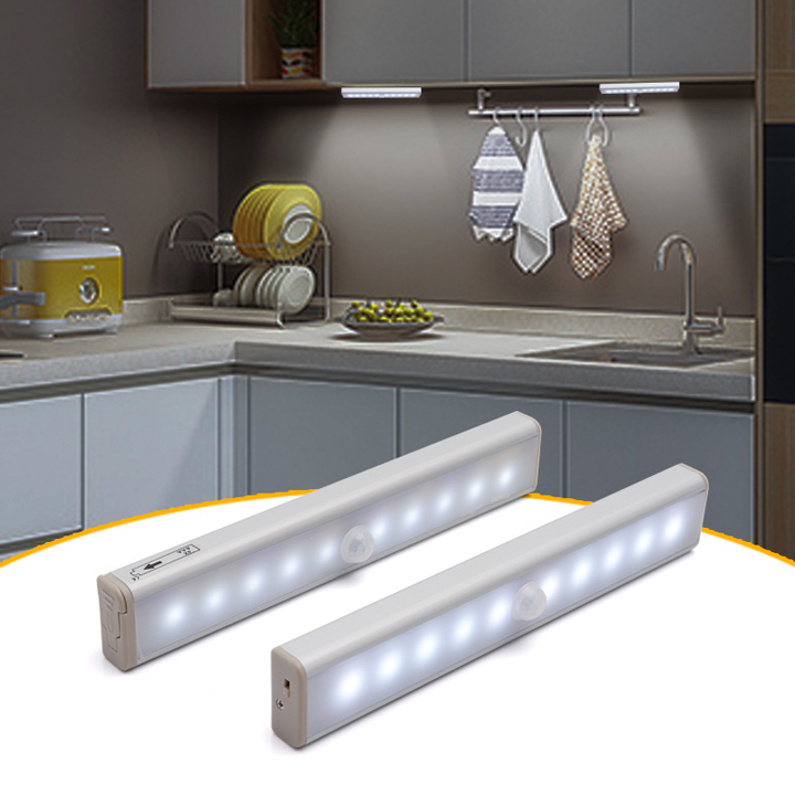 Đèn gắn tủ quần áo dùng pin, đèn cảm biến thông minh, đèn led gắn tủ quần áo tiện dụng