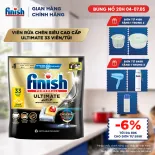 [Mới] Viên Rửa Chén Bát Finish Ultimate Plus 18 Viên