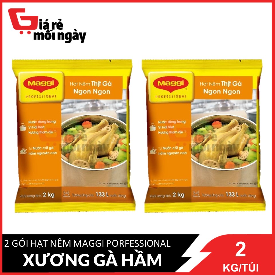 COMBO 2 gói hạt nêm Maggi proffessional Xương hầm ngon ngon Gà 2Kg X2