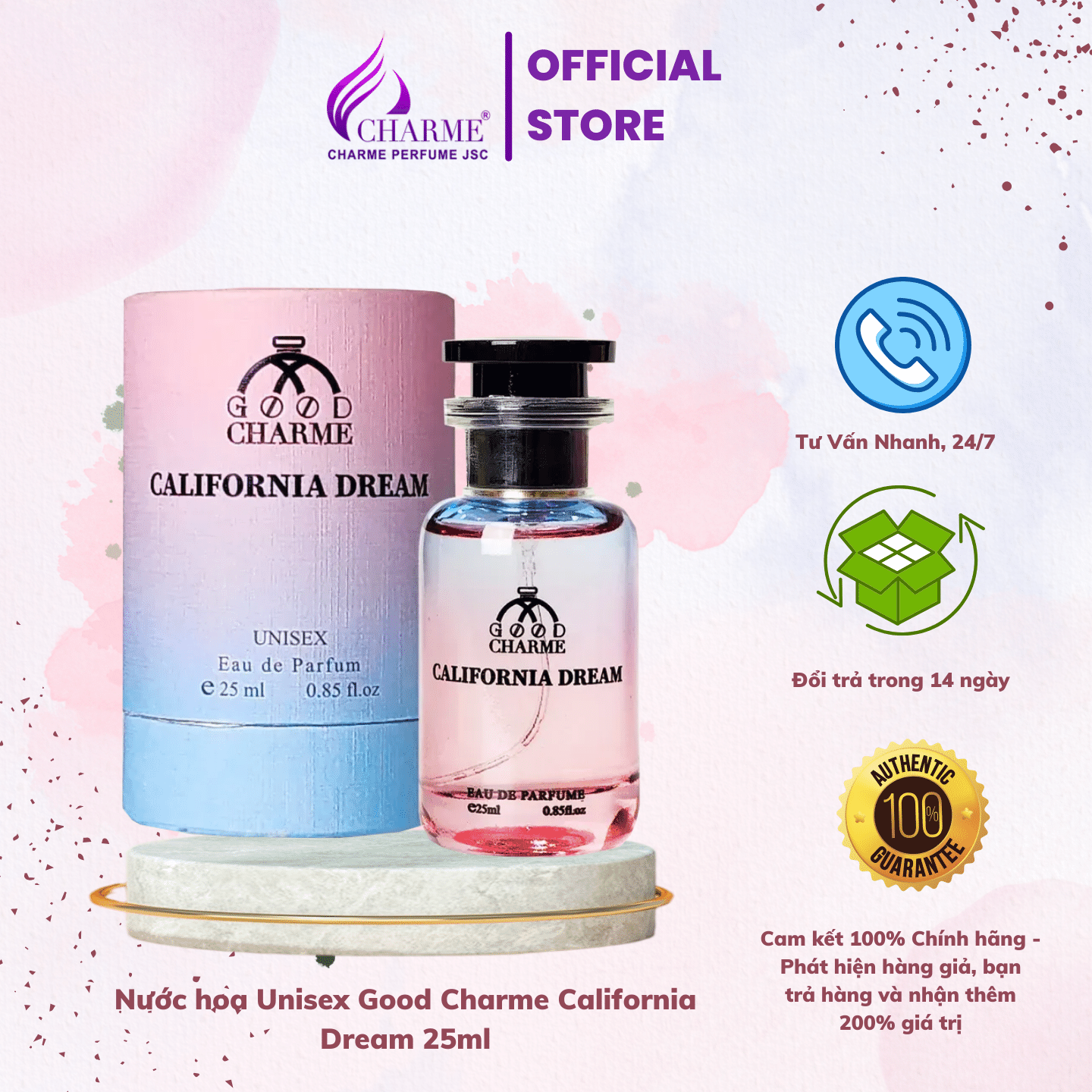 Nước hoa Unisex Good Charme California Dream 25ml