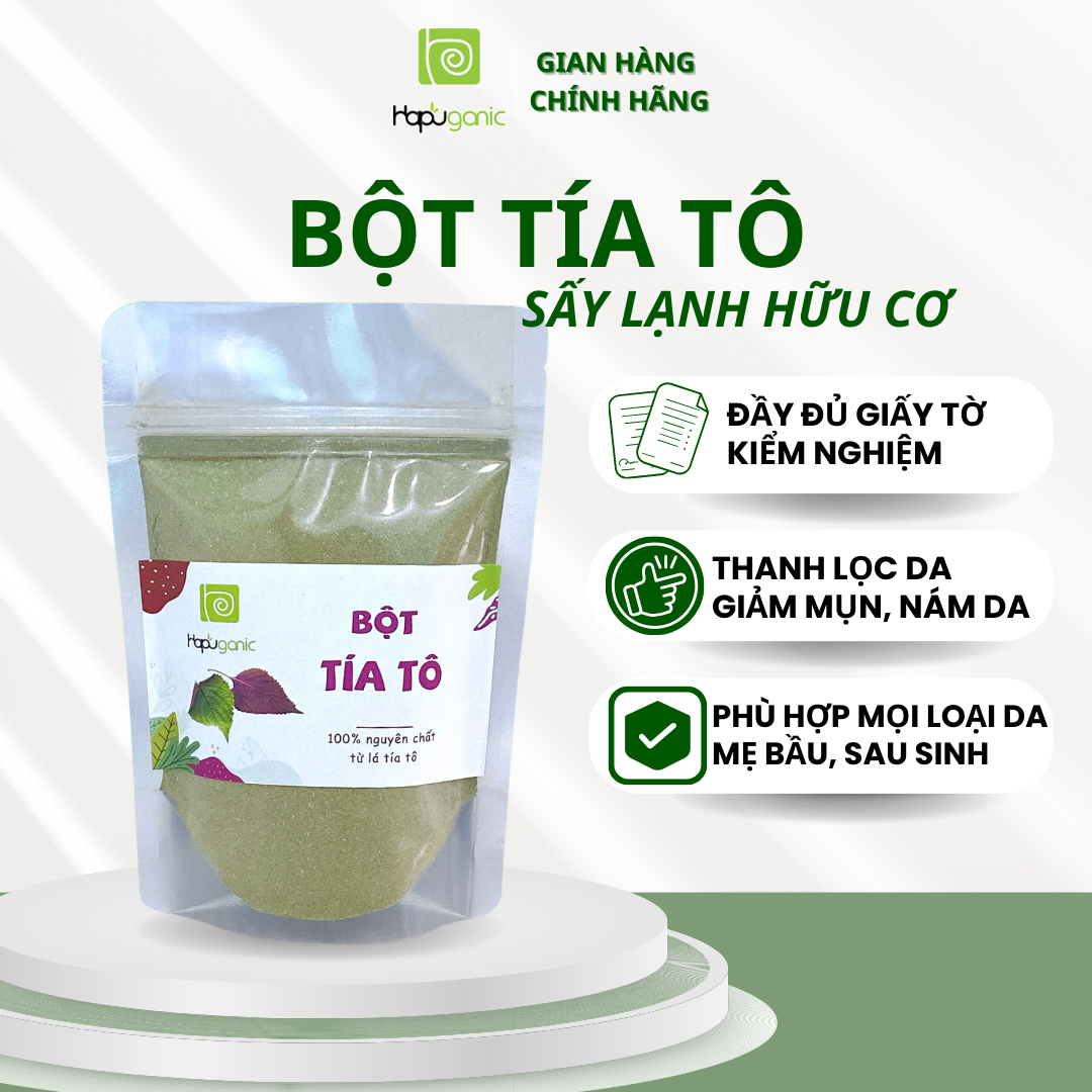Bột tía tô sấy lạnh đắp mặt sấy lạnh nguyên chất đắp mặt hapuganic