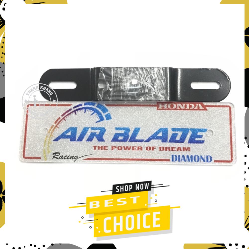 [HCM]Bảng tên xe Airblade kim tuyến trắng xanh độc lạ đẹp thanh khang 006000856