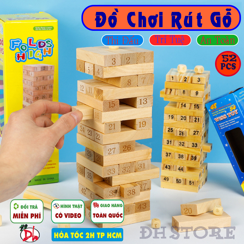 Đồ chơi rút gỗ 48 thanh số,đồ chơi trí tuệ cho bé