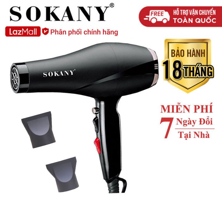 Máy sấy tóc, máy sấy tóc đa năng SOKANY 2400W, lực sấy khỏe, tạo kiểu tóc dễ dàng chuyên nghiệp, chất liệu bền chắc dễ cầm, an toàn cho mọi gia đình - 911