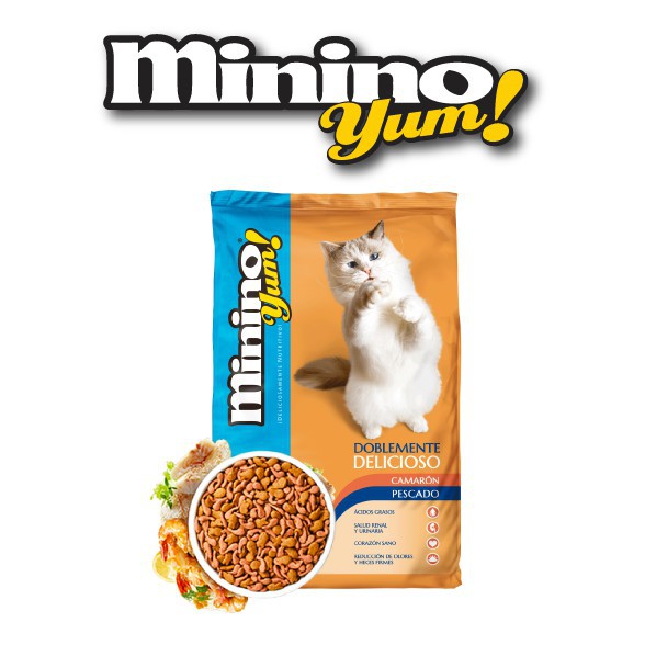 Thức ăn cho mèo mọi lứa tuổi Minino Yum 350g vị hải sản - hạt cho mèo - Long Vũ Pet Food