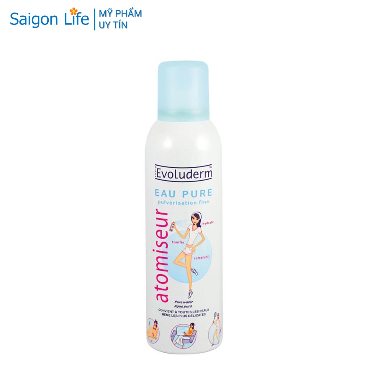 Xịt Khoáng Cấp Ẩm Evoluderm Atomiseur Eau Pure 150ml