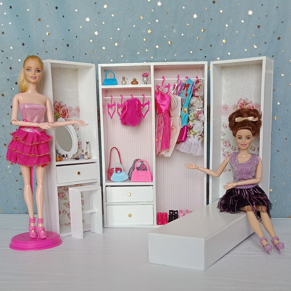 Nhà búp bê Barbie cỡ lớn - Đồ chơi Nhà búp bê cho bé gái - Tulip Store Handmade