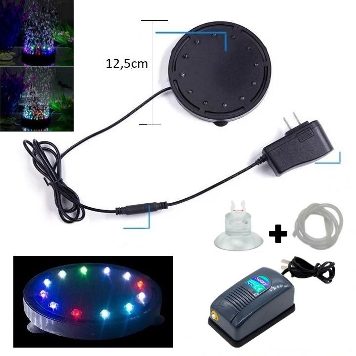 máy sủi khí tạo bọt oxy bể cá - đèn led trang trí và máy sủi oxy 2 trong 1 đẹp lung linh