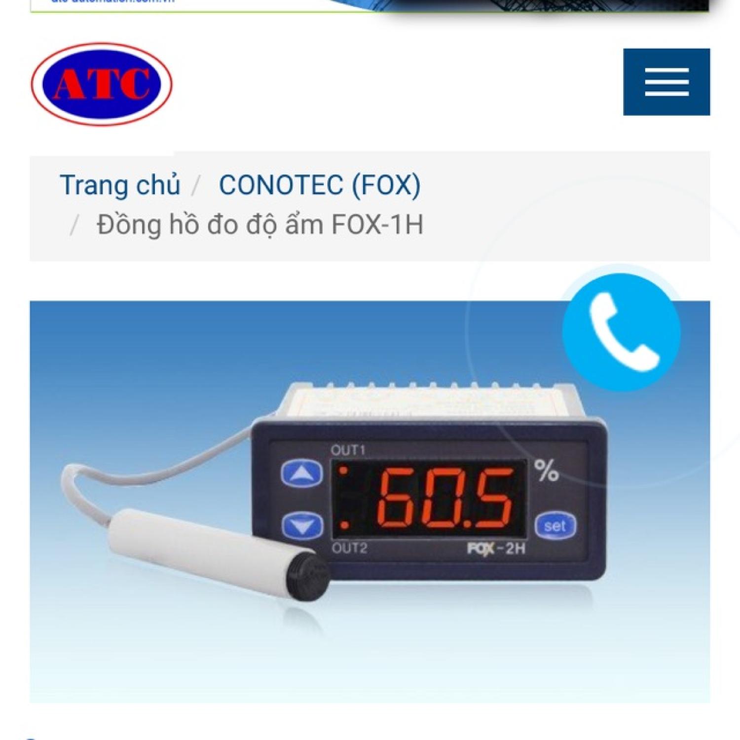 Đồng hồ đo độ ẩm fox-1h