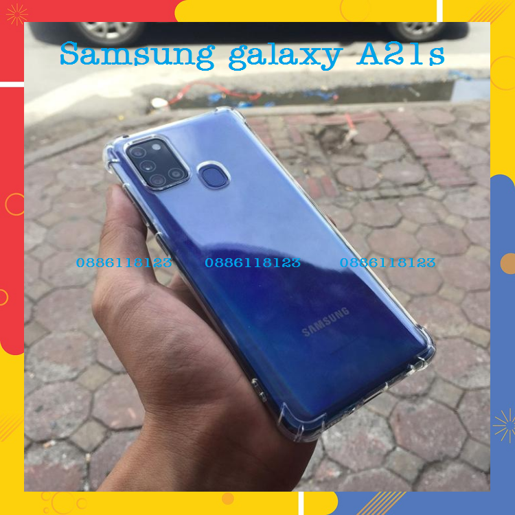 Ốp lưng Samsung Galaxy A21S silicon dẻo trong suốt chống sốc full 4 góc