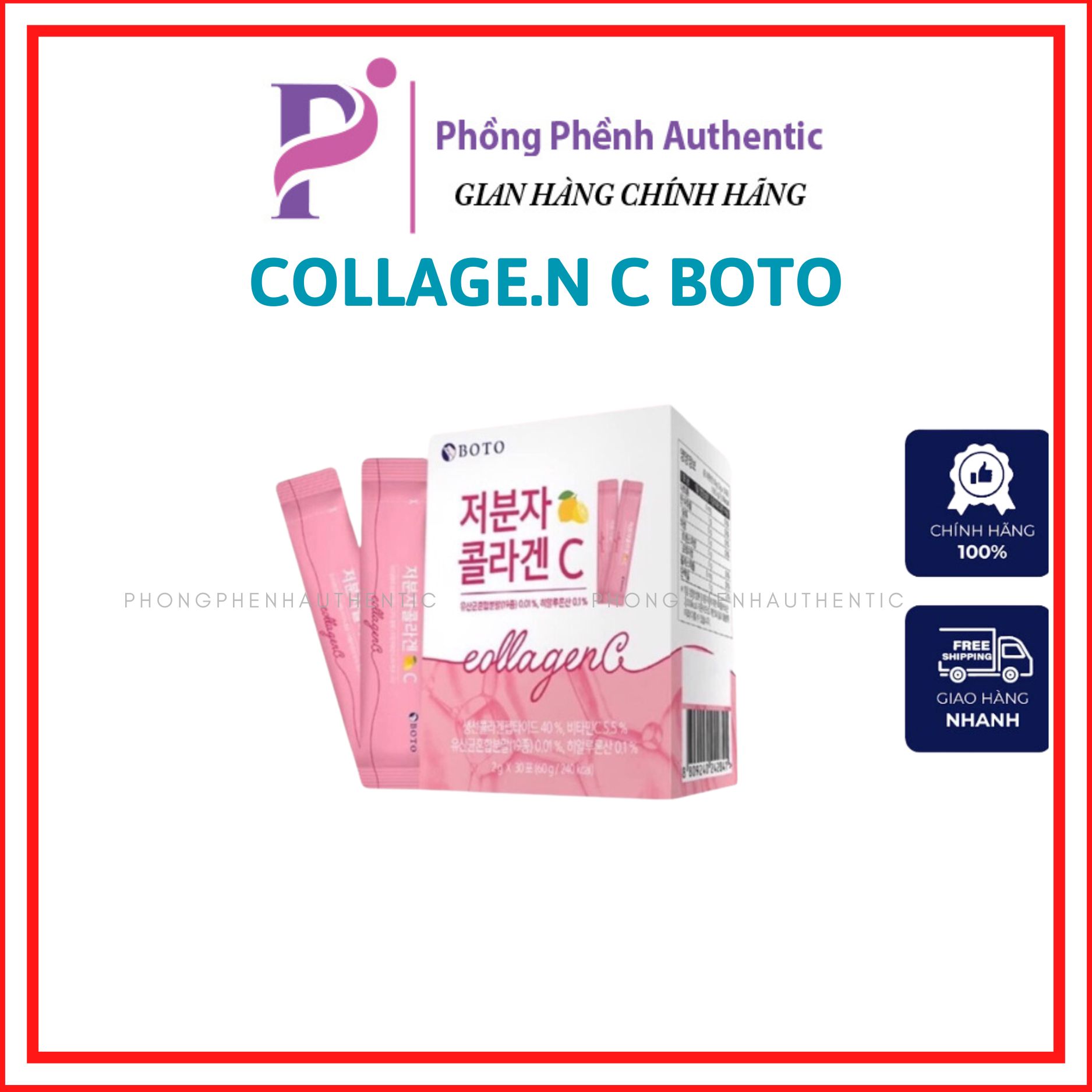 Hộp đựng boto collag.en c hàn quốc - phồng phềnh