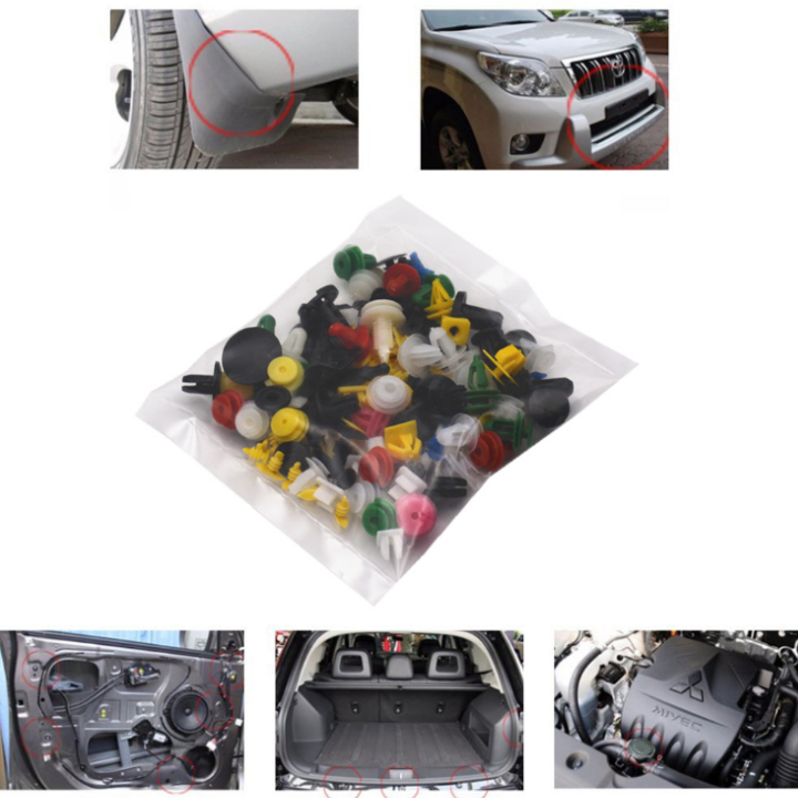 Chốt vít nở vit Nhựa Loại 1 cho xe hơi ô tô ,túi 100 chốt các loại , nội thất ô tô