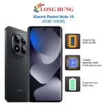 Điện thoại Xiaomi Redmi Note 15 (6GB/128GB) - Hàng chính hãng - 6.77" AMOLED Full HD+, MediaTek Helio G100-Ultra 8 nhân, 6000 mAh