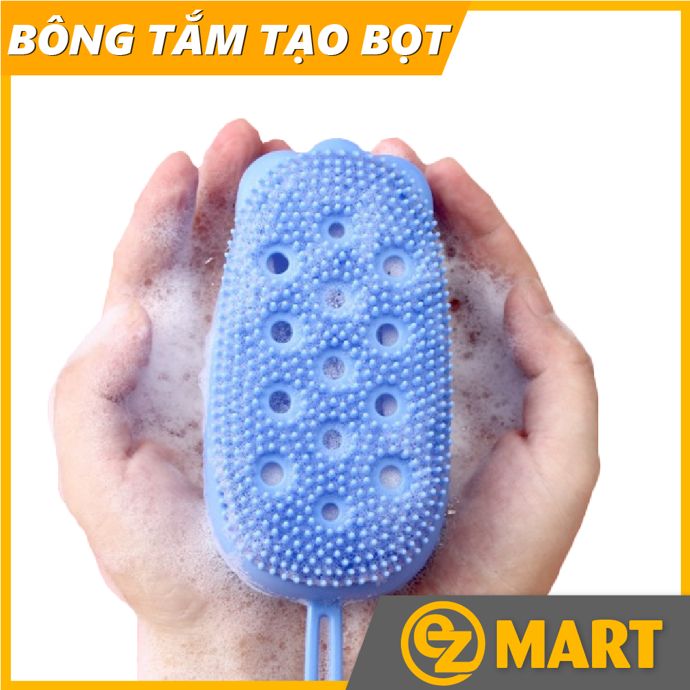 Bông tắm bọt biển silicone tạo bọt kỳ ghét cọ chà lưng tẩy tế bào da chết