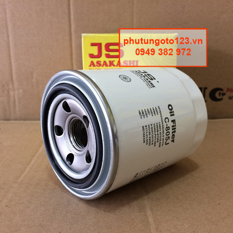Lọc nhớt xe Honda Civic 1.8L 2002-2011 mã C805J của JS Asakashi Nhật Bản