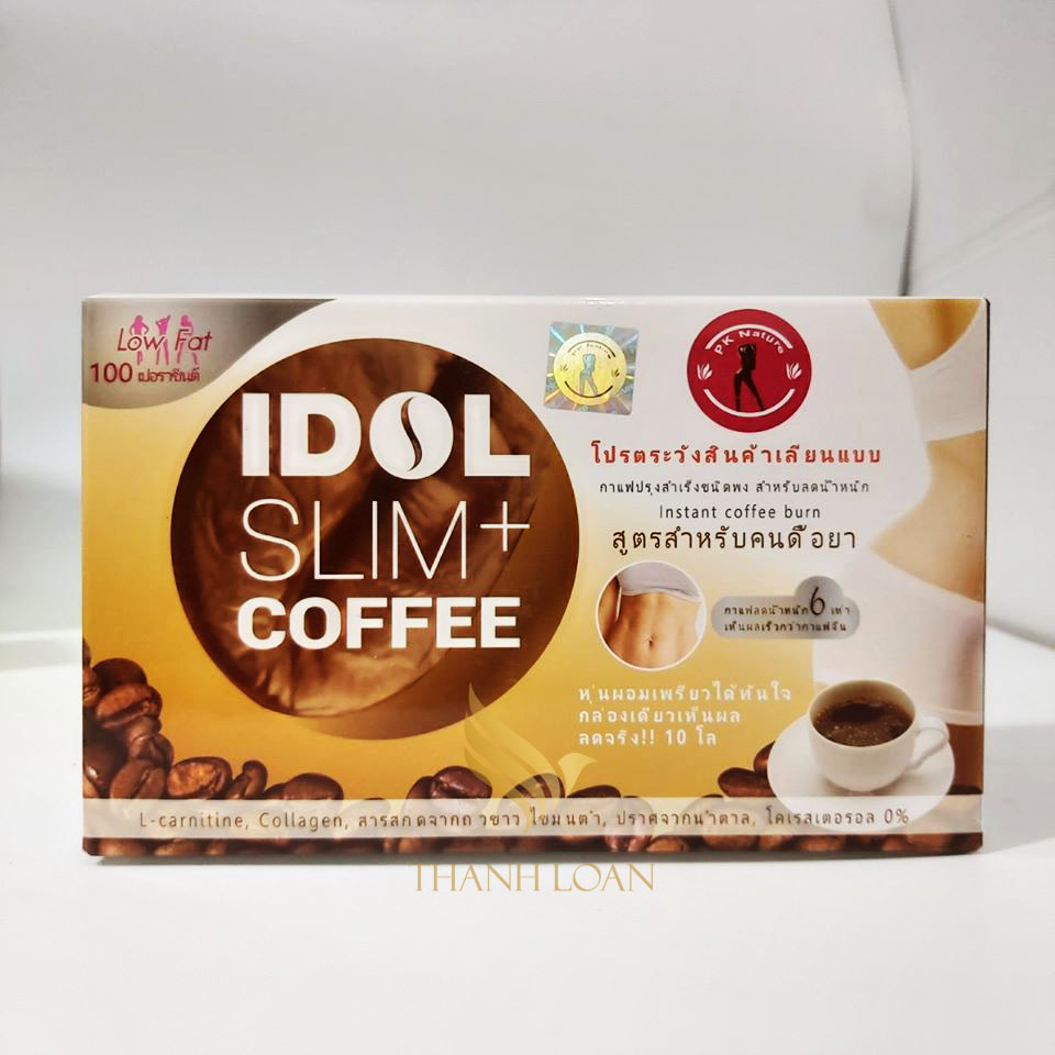 1 hộp cafe IDOL SLIM+ Coffee Giảm cân  Hộp 10 gói - CH100% - Thanh Loan