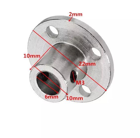 Khớp nối mặt bích trục 6mm