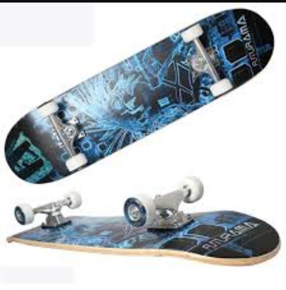 Ván trượt cao cấp,Ván trượt thể thao cao cấp Skateboard cỡ lớn bánh cao su đục mẫu mới 2021,Ván Trượt 4 Bánh, Chất Lượng Cao