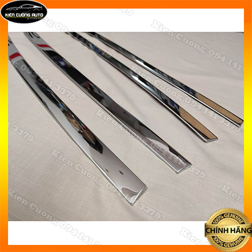 Bộ nẹp chân kính xe vios đời 2008-2013 mẫu inox, 4 chi tiết