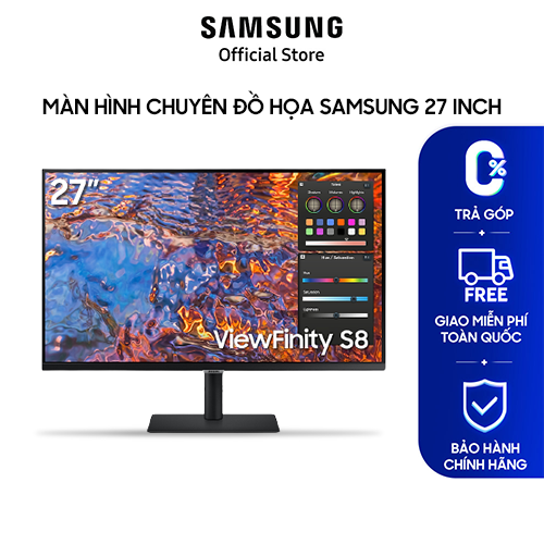 Màn hình Chuyên đồ họa Samsung 27 inch LS27B800PXEXXV 4K DCIP3 98 sRGB 100 IPS HDR 400 Factory Calibration USBC 90W