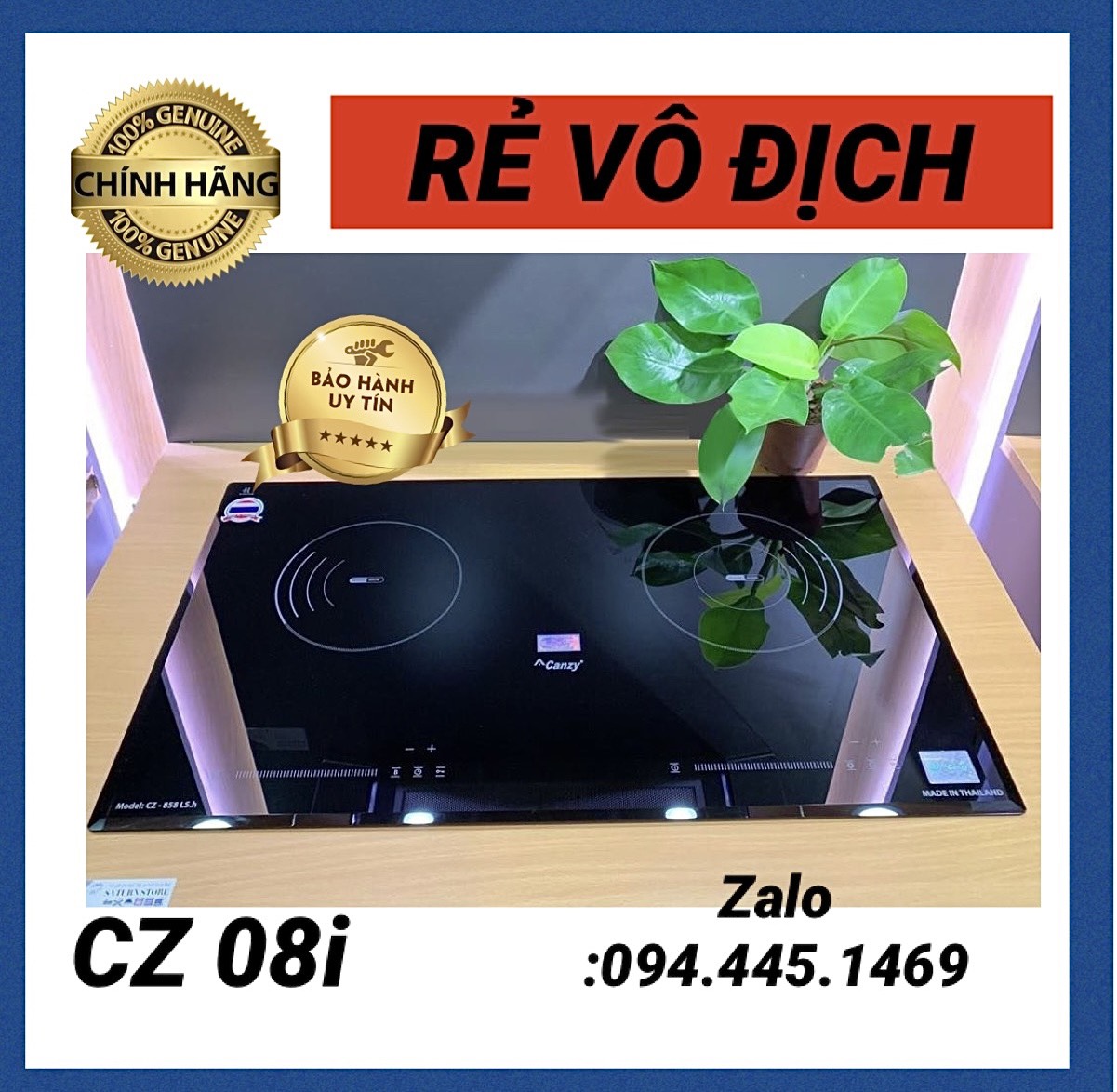 Bếp Từ Tiết Kiệm Điện inverter chính hãng CANZY CZ08i New 2021