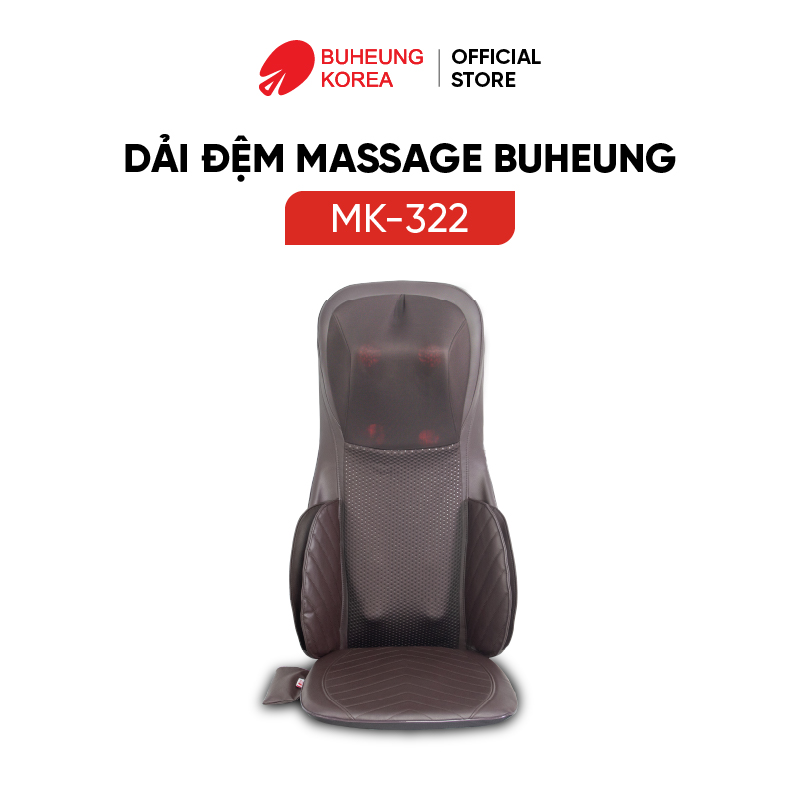 Dãi nệm massage 3D Buheung MK-322, 4 chế độ massage, túi khí 2 lớp, bảo hành chính hãng 12 tháng