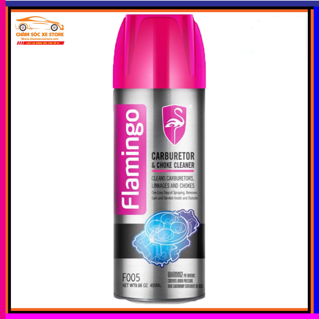 [HCM]Vệ sinh bình xăng con Flamingo Carburetor & Choke Cleaner (F005) 450ml chamsocxestore