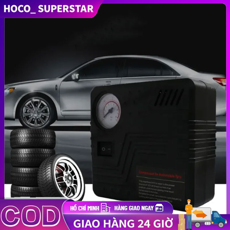 Bơm lốp ô tô 12v siêu mạnh Daihatsu nội địa Nhật Bản bơm xe máy xe đạp xe hơi từ 4-16 chỗ Máy nén khi bơm lốp ô tô mini