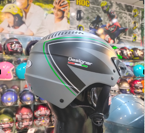 Mũ Bảo hiểm Nữa Đầu MM KM21- Tem Xanh