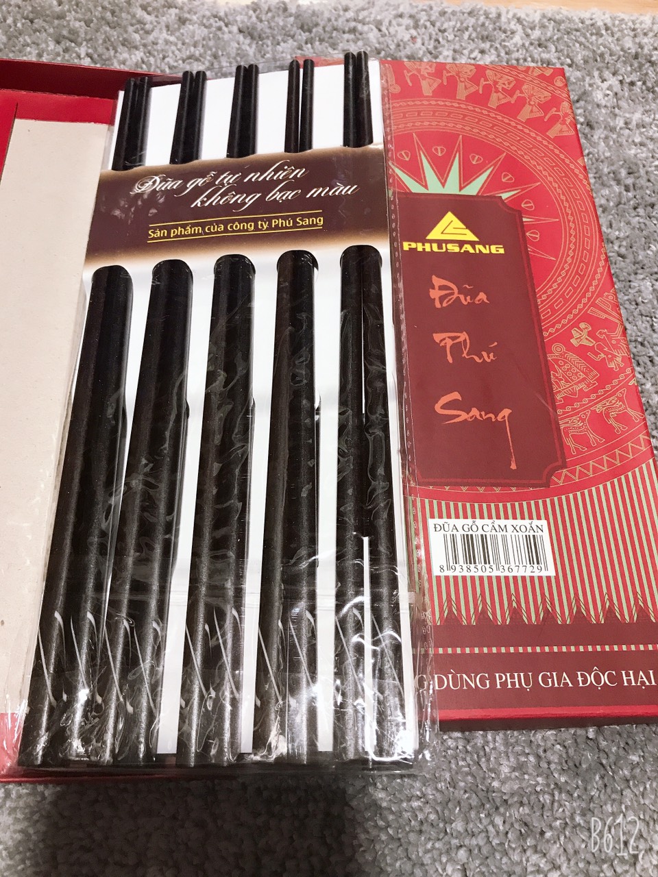 Bộ 10 đôi đũa gỗ cẩm xoắn cao cấp